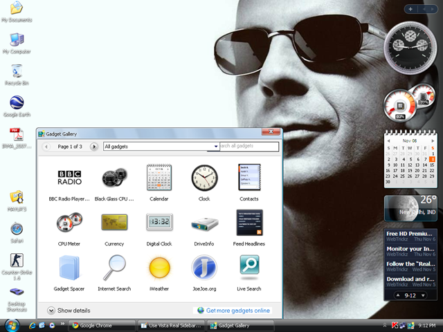 Free Windows Vista Sidebar Gadgets