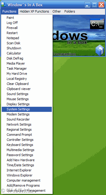 easy access to XP functions easy access to XP functions