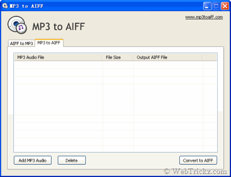 Mp3 to Aiff and Aiff to Mp3 converter