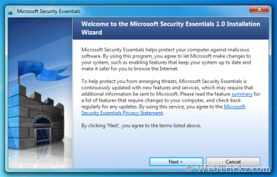 Microsoft Security Essentials aka “Morro'