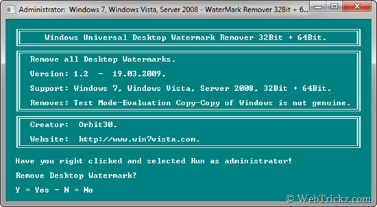 Watermark remover for Windows 7