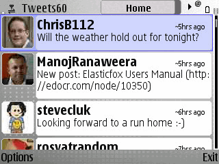 twitter client for S60 devices
