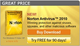 Get Norton 360 and Norton Antivirus 2010 Free for 90 Days