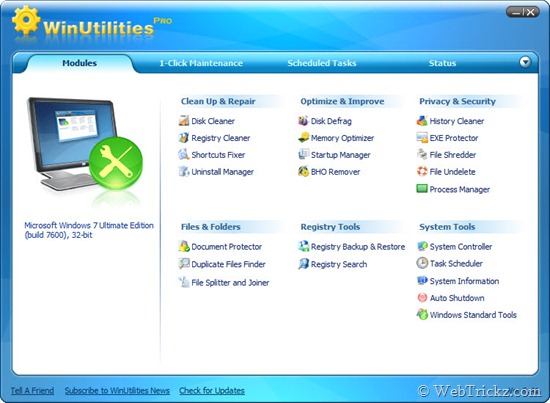 WinUtilities Pro edition