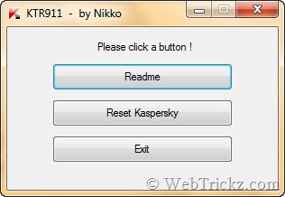 Kaspersky Trial Reset Tool - KTR911 by Nikko