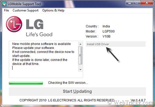  LG Mobile Support Tool 