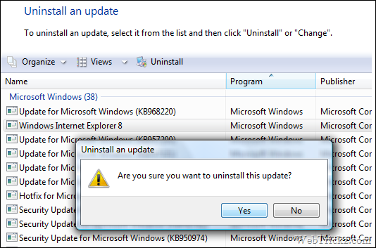 How to Uninstall/Remove IE8 in Windows XP & Vista