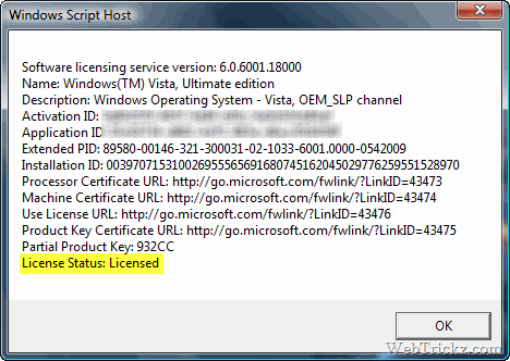 Check Windows license status