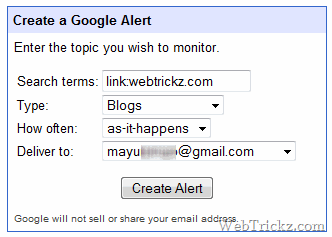 get alerts via email