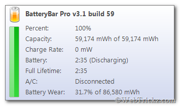 find what programs discharge batter batterybar pro