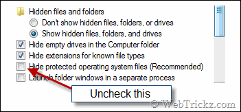 folder options