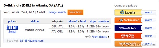 bing air travel