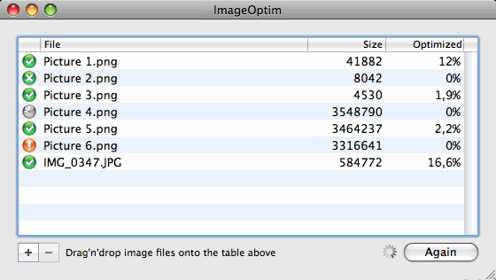 ImageOptim - optimize images easily on MAC