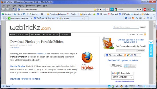 firefox search tab browser with google