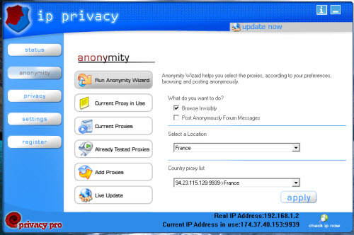 IP Privacy anonimity window