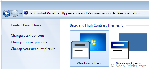 Windows 7 Basic theme