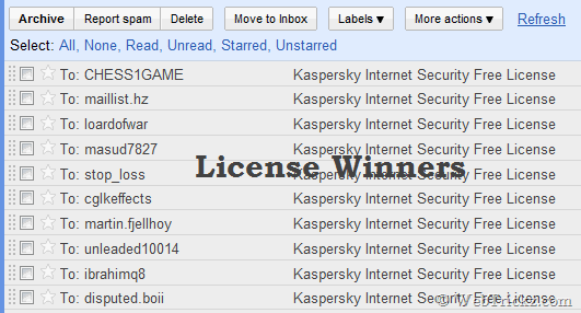 KIS License winners