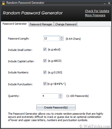 random password generator algorithm