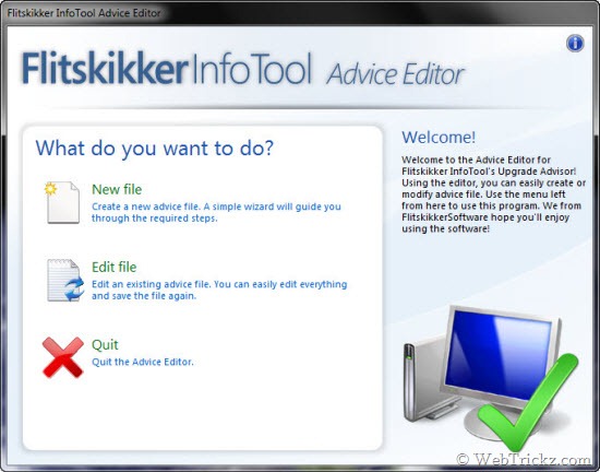 Flitskikker InfoTool Advice Editor