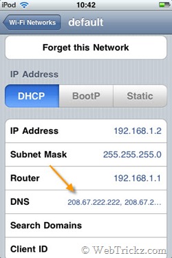 DNS settings