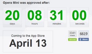opera mini approved by Apple