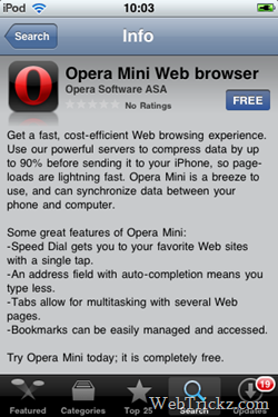 opera mini for iphone