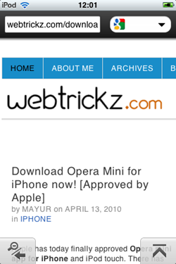 webtrickz on opera mini