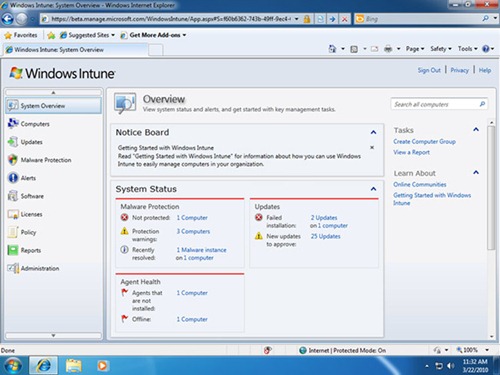Windows Intune - Manage and secure PCs Online