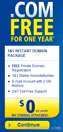  .COM free for one year 
