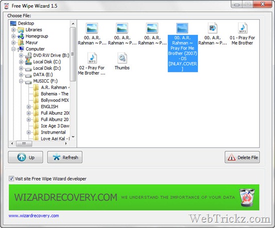 Free Wipe Wizard - Delete Files Securely