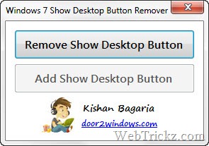 remove show desktop button