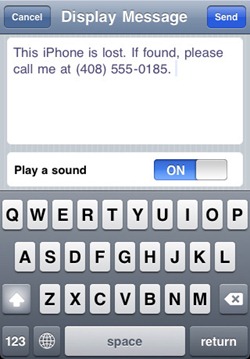 find my iphone online sound alert