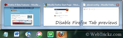 Firefox tab previews in Windows 7