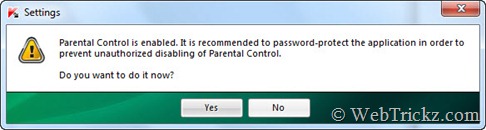 set password message