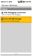 Turn off USB storage