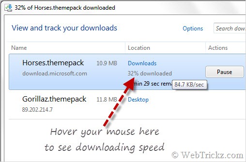 check download speed in IE9