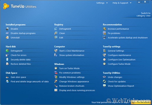 TuneUp Utilities 2011_all functions overview