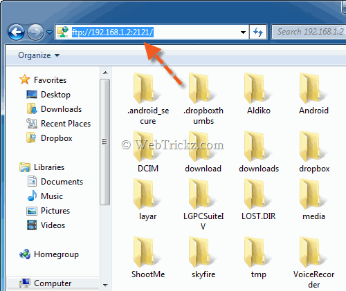 explore sdcard files on PC