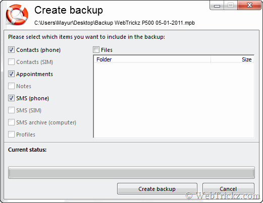 Create Backup