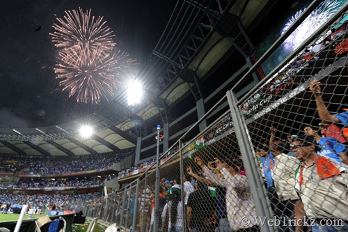 fireworks at stadium