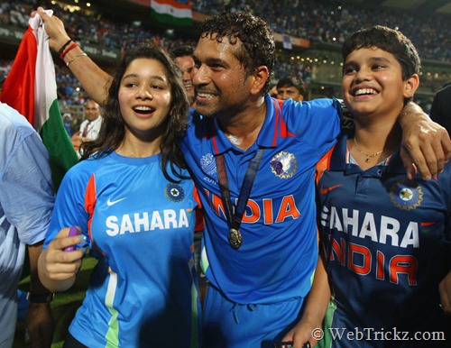 Sachin's daughter Sara and son Arjun