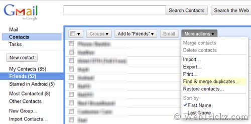 gmail contacts