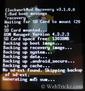 Backup Current ROM