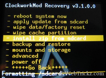 install zip from sdcard