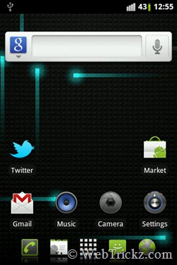 home screen