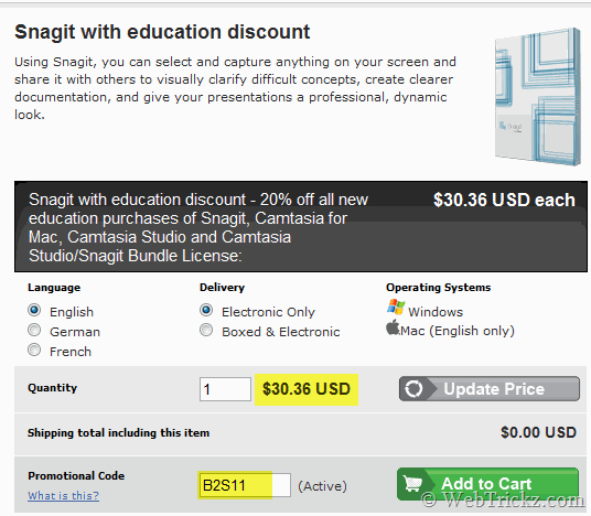 snagit education discount