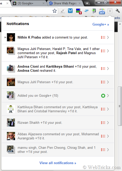 Google+ Notifications_chrome