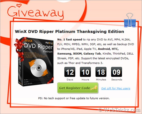 WinX DVD Ripper Platinum Thanksgiving Edition