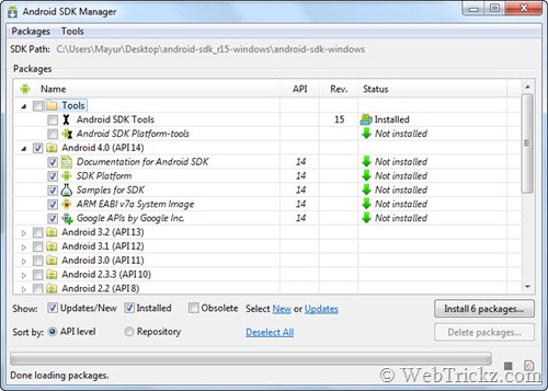 Android SDK Manager