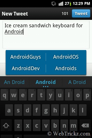 Ice Cream Sandwich Keyboard